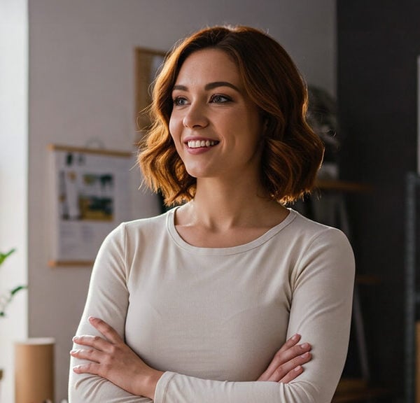 Small business owner in her office, ready to tackle her EOFY checklist