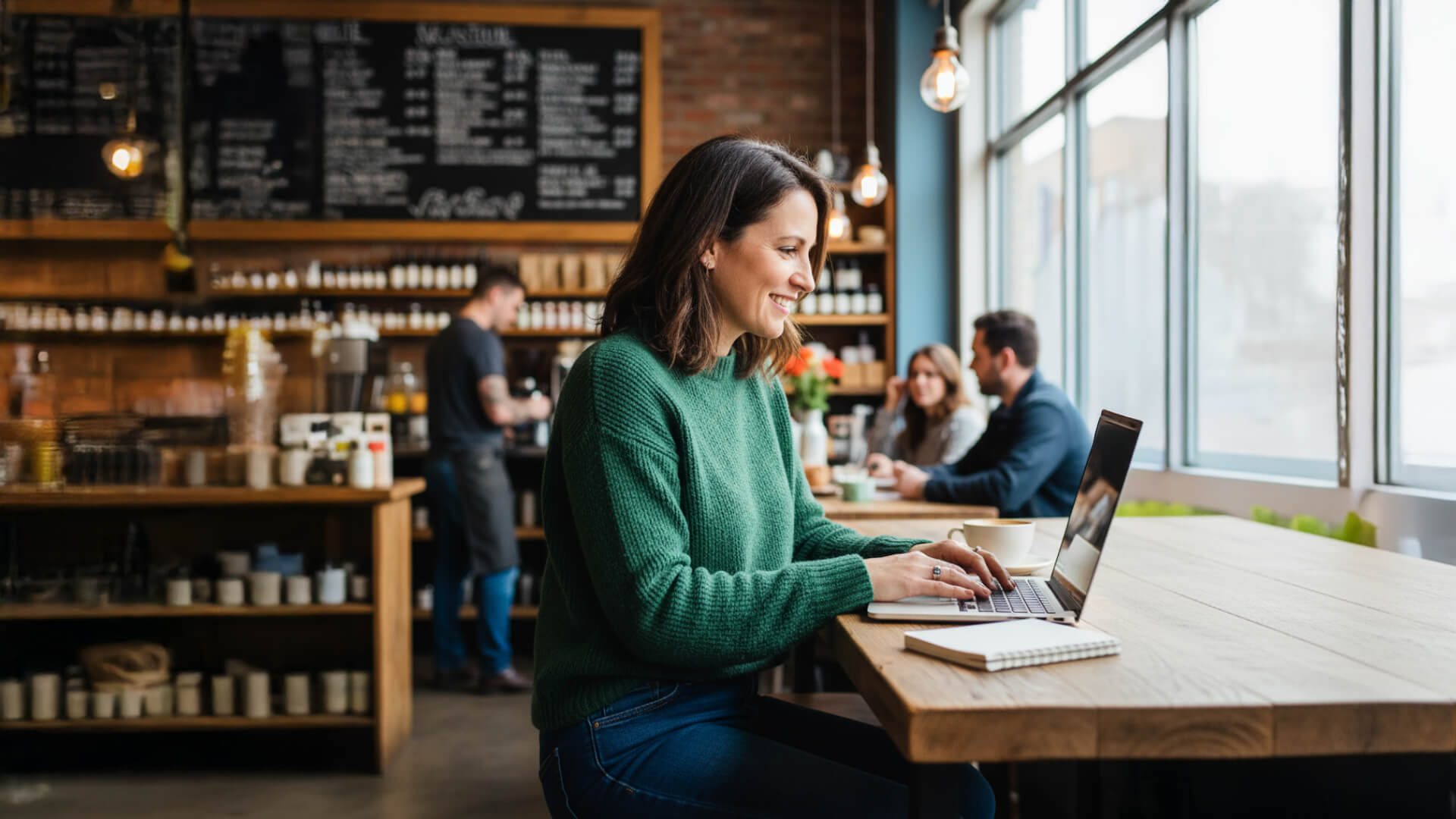 Small business owner using Moula loan calculator