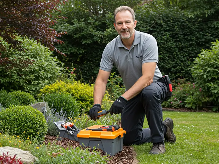 Sydney tradesperson with landscaping tools representing small business owner seeking business finance