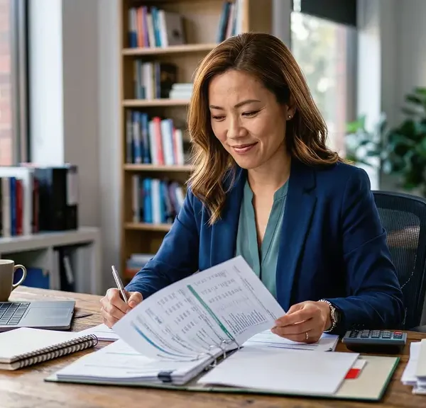 Preparing EOFY 2026 checklist with financial reports and invoices for Australian small business compliance